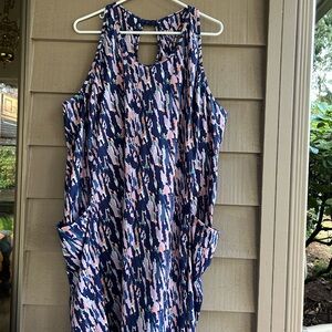 Dip Plus Multicolor Abstract athletic dress deep pockets